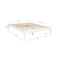 thumbnail image 3 of Powell Plumley 15.75" High Low Profile Platform Bed Frame, Full, White, 3 of 14