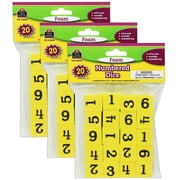 Teacher Created Resources Foam Numbered Dice (1-6), 20 Per Pack, 3 Packs