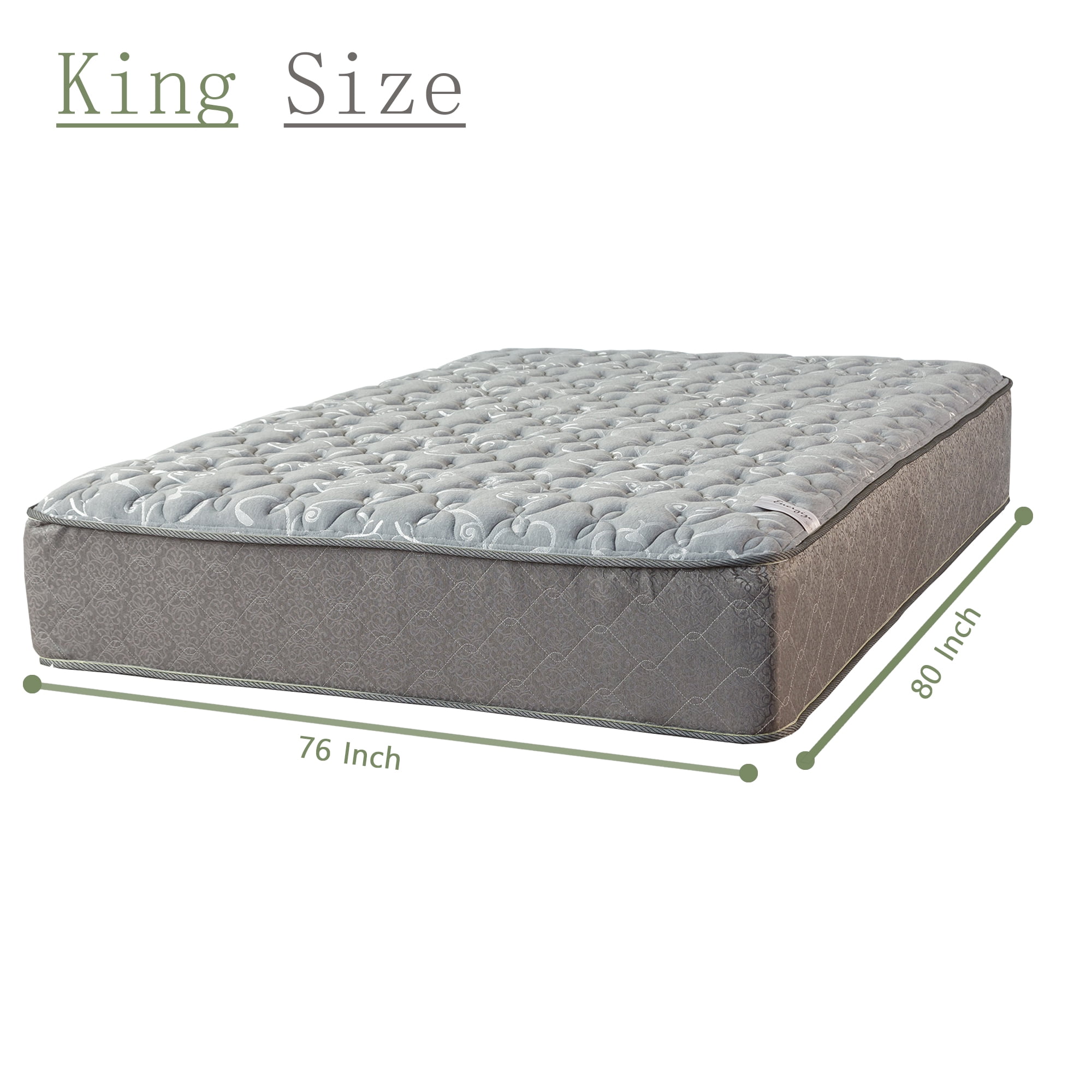 GOWTUN 11-Inch Firm Foam Encased Euro Top Gel Infused Mattress and 8-Inch Wood Box Spring/Foundation Set, No Assembly Required, King Size
