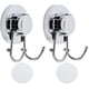 thumbnail image 1 of 2 hooks, thin hooks, sticky hooks, towel hooks, clothes hooks, single hook, stainless steel hook, silver double groove Sailing Electrónica, 1 of 5