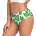 thumbnail image 2 of Fotbe Green Leaves Calzones Estampados para Mujer – Ropa Interior de Algodón, Cómoda, Suave y Elástica-Medium, 2 of 6