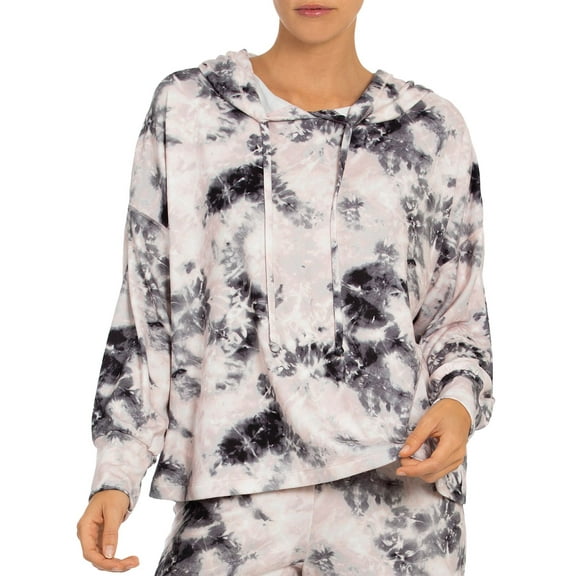 Midnight Bakery Women’s Diego Tie Dye Hoodie, Orange, Small