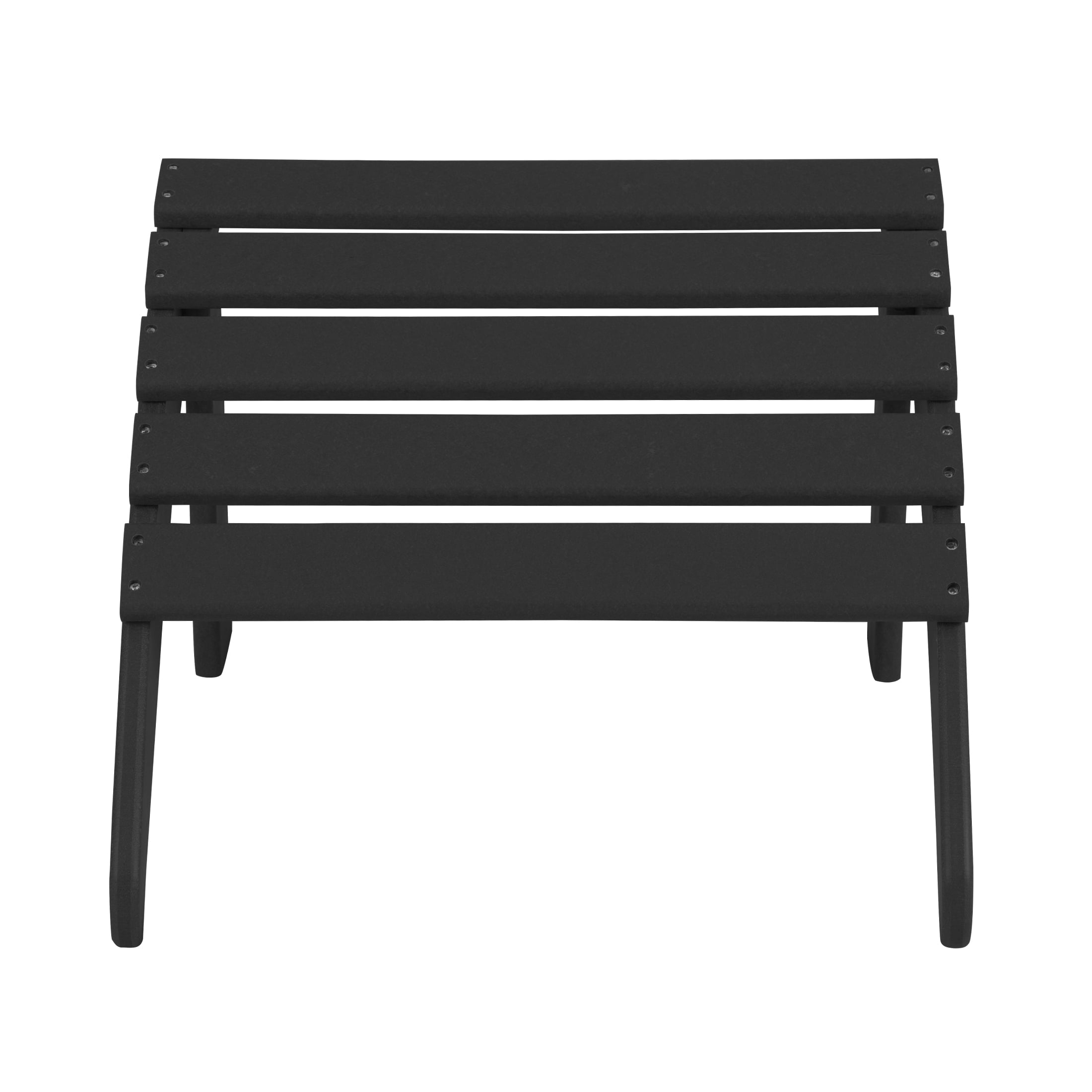 WestinTrends Malibu 12 Piece Adirondack Chairs Set, All Weather Poly Lumber Outdoor Patio Furniture Set Adirondack Chairs with Ottoman and Side Table, Black