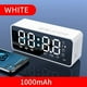 thumbnail image 5 of Altavoz Bluetooth InaláMbrico G50 con Despertador FM Mini Tarjeta Pantalla de Temperatura Espejo Audio Blanco, 5 of 5