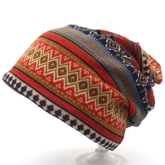 Automne Hiver Skullies Bonnets Chapeau Rétro Conception Double But Chapeau Hip Hop Chapeau Femmes Chapeau Chaud