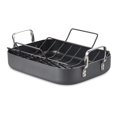 thumbnail image 1 of Cooks Standard Turkey Roasting Pan with Rack Hard Anodized Nonstick 16-Inch x 12-Inch Chicken Ham Roaster Pan Multi-Use Grill Pan with Handles Black, 1 of 4