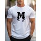 thumbnail image 1 of M And Reflection Graphic Print, Men's Novel Graphic Design T-shirt, Casual Comfy Tees For Summer, Men's Clothing Tops For Daily Activities Tee For Adult, Men, Women, Teen, Teenager, Adolescent,Youth, 1 of 6
