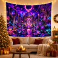 thumbnail image 3 of Glowing Cosmic Garden Arch with Lotus Water, Mystical Fantasy Style for Celestial Art Lovers, Cosmic Wall Art, Housewarming Gift, Tapestry Wall Hanging for Bedroom and Dorm, 3 of 7