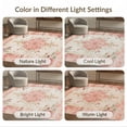 thumbnail image 7 of ODIKA Pink Boho Vintage Bird Botanical Extra Large Blush Flower Distressed for Queen Size Bedroom, Under Bed, Master Suite, Foldable Easy Care, 7 of 7