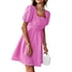 thumbnail image 4 of SAYOO Vestido de manga corta de cuello cuadrado SAYOO  moda, 4 of 9