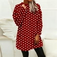 thumbnail image 6 of ZUKMRJPC Women's Christmas Flannel Sweatshirts Winter Warm Fleece Fashion Print Round Neck Long Pullover Soft Comfy Casual Tops with Pocket, 6 of 8