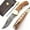Olive Wood, variant on Damascus Pocket Knife for Men - Solid Steel Handmade Folding Hunting Knives with Sharpner and Leather Pouch - Best Knife for Camping Hunting Hiking - Father’s Day Gifts for Men Husband Dad