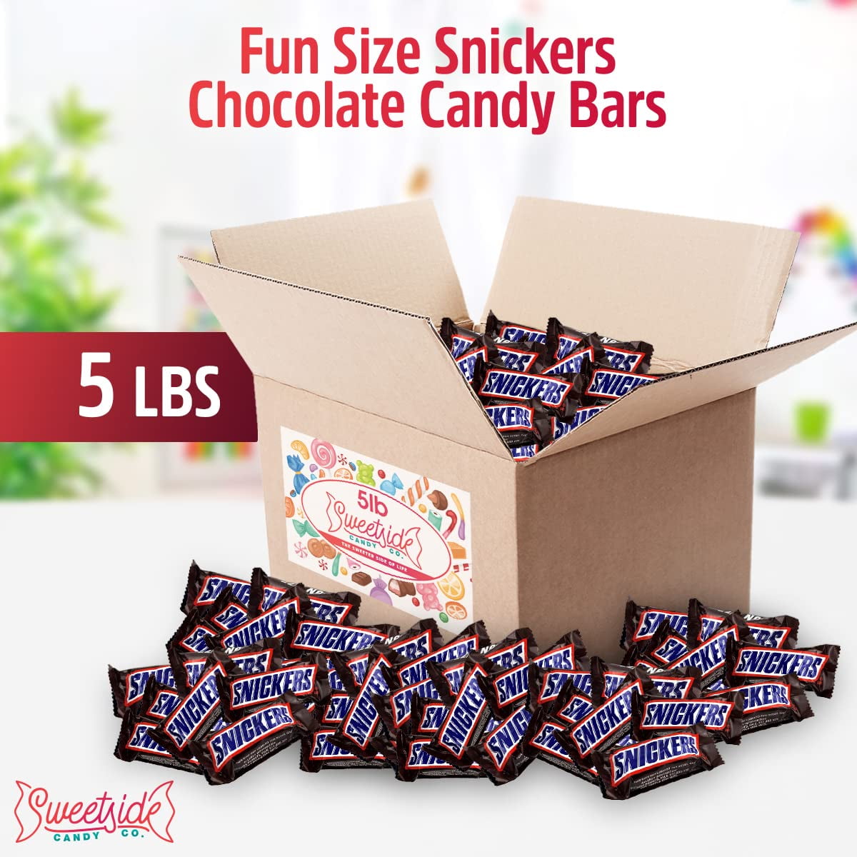 Snickers Candy Bars - Bag of Snickers Fun Size Easter Candy Bars - Individually Wrapped Snickers Bars - Bulk Candy, Valentines Holiday Candy, Christmas Chocolate Stocking Stuffers, Halloween