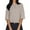 Khaki, variant on Duoif Shirts for Women, Womens Half Sleeve Cardigan Shirt Cropped Button down Tops Oversized Lightweight Ribbed Knit Top Summer Tops Black L