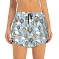 thumbnail image 2 of Xecao's Balloon Vintage for a double-layer running short for women, perfect for gym, tennis, and more, featuring a convenient pocket., 2 of 9