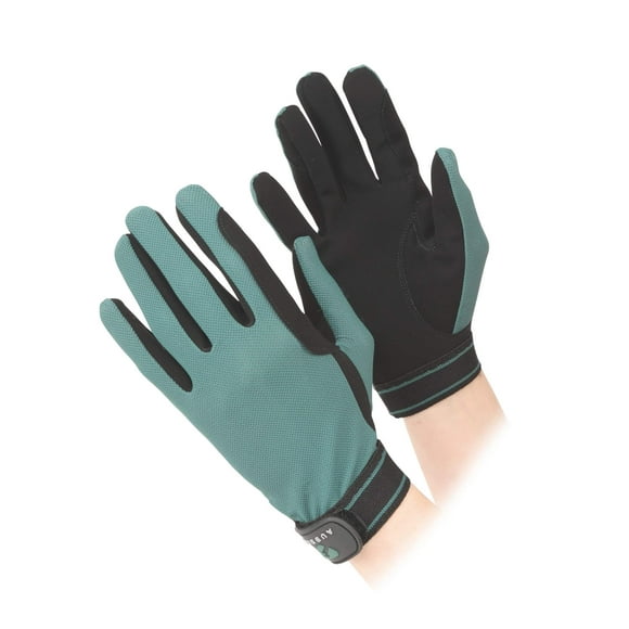 Shires Aubrion Gants de Travail en Maille Antidérapants (Green, Medium)