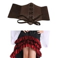 thumbnail image 5 of EnJoCho Girls Renaisance Outfit Skirt Pirate with Renaisance 𝖬edieval Long Sleeve Shirt Corset Waist Belt Headscarf Girls Ruffle Sleeve Dress, 5 of 7