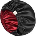 thumbnail image 1 of GFDYREE Satin Bonnet Sleep Bonnet Cap - Extra Large, Double Layer, Reversible, Adjustable Satin Cap for Sleeping Hair Bonnet(X-Large，winered), 1 of 6