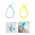 thumbnail image 2 of 22cm Candy-Colored Stars Silicone Rope Data Line Binding Tape Jewelry Key Chain Accessories Dress Tags Rope, 2 of 9