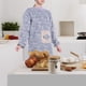 thumbnail image 3 of Delantal ajustable con pechera de Dacron con bolsillos, delantal de cocina de alta calidad para cocinar y hornear (azul), 3 of 7
