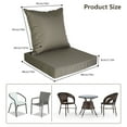 thumbnail image 4 of Outdoor Seat Cushion Set 18" Square Pillow 19" Square Seat Cushion Waterproof Fade Resistant Patio Furniture Cushions with Removable Cover Deep Seat & Back Cushion for Chair Sofa Couch Dark Grey, 4 of 12