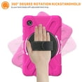 thumbnail image 3 of Dteck Case for Samsung Galaxy Tab A9 8.7-inch (SM-X110/X115/X117),Heavy Duty Armor Shockproof Kids Case with Rotating Stand & Hand/Shoulder Strap for Galaxy Tab A9 2023,Rose, 3 of 9
