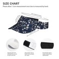 thumbnail image 3 of Sikiie Cherry Blossoms on Navy Background Sun Visor Hat Adjustable Velcro Golf Visor Sports Sunscreen Visor Hat for Outdoor Activities, 3 of 7
