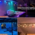 thumbnail image 4 of YI Lighting - 48ft Outdoor String Lights with 15pcs S14 RGBW Music-Synced Color Changing Bulbs Remote Control for Patio Yard Garden Party, 4 of 8