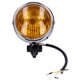 thumbnail image 1 of Faro Retro de motocicleta de 12V y 4 pulgadas, carcasa redonda negra, lente amarilla, Universal para todas las motos antiguas, 1 of 8