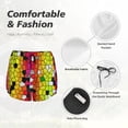 thumbnail image 4 of Balery Colorful Tie Dye Stained Glass 1 Pantalones cortos deportivos para mujer con forro y dos bolsillos, elásticos, para entrenamiento, gimnasio, yoga-XX-Large, 4 of 7