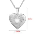 thumbnail image 2 of Romantic Heart Locket Pendant Openable Female 14K White Gold Photo Frame Charm Necklace for Women Men Jewelry Gift, 2 of 7