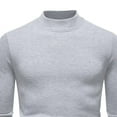 thumbnail image 6 of USNSM Men's Mock Turtleneck Long Sleeve Soft Lightweight Casual Slim Fit Pullover Stretch Knit Top for Fall Winter Gray XXXL, 6 of 6