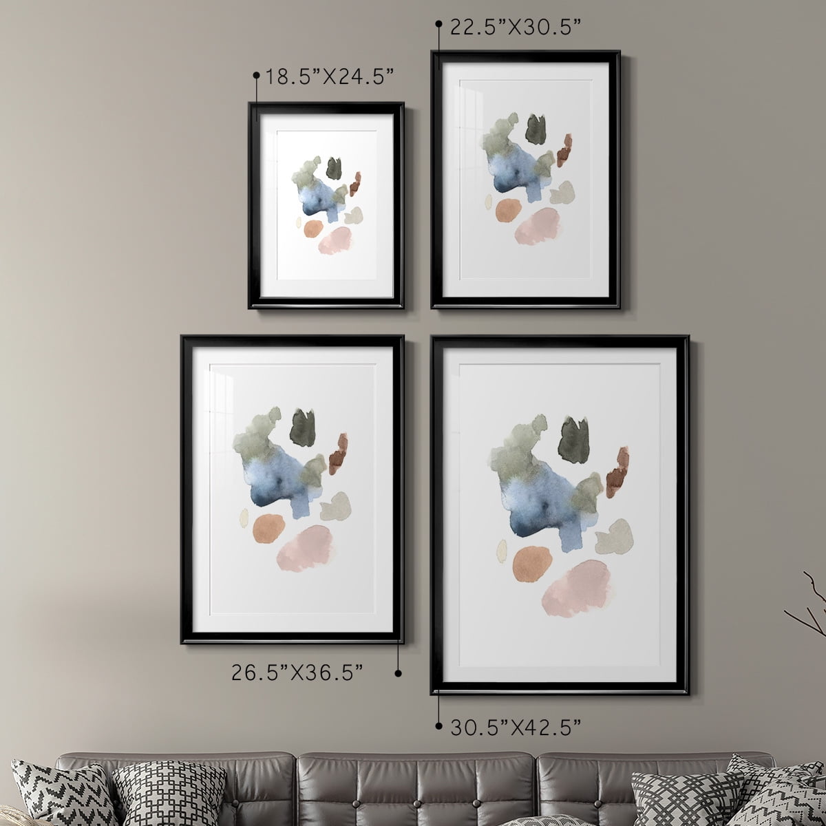Wexford Home Fresh Start I Premium Framed Print, 30.5" x 42.5" - Ready to Hang, Black (Set of 2)