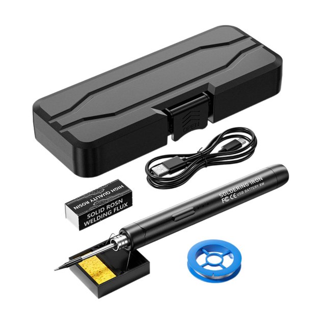 Soldador USB 5V 8W con Estuche de Almacenamiento Ligero Sharpla Negro