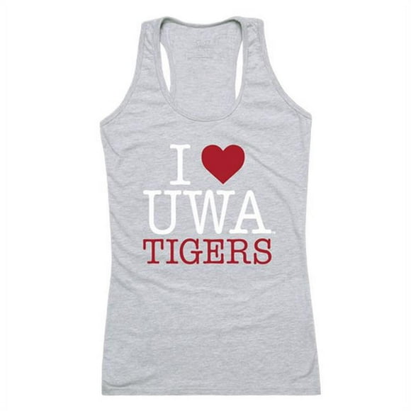 W Republic 532-401-HGY-01 University of West Alabama Love Tank for Women&#44; Heather Grey - Small