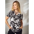 thumbnail image 2 of Jessica London Women's Plus Size Stretch Cotton Crisscross Strap Tee, 2 of 4