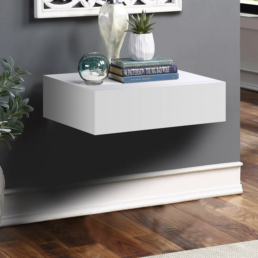 Ebtools Modern Wall Mounted Floating Bedside Table Nightstand Shelf