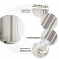 thumbnail image 3 of Farmhouse Gray Shower Curtain, 36" x 72", Sripes Cream Background Waterproof Bathroom Curtain Washable Shower Curtain Set with 12 Hooks, 3 of 6