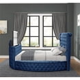 thumbnail image 4 of Maya Modern Style 5 Pc King Bedroom Set made with Wood in Navy, 4 of 16