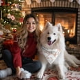 thumbnail image 4 of Dog Bandana 1 Pack,White Marble Rose Gold Line Pattern Bandanas for Dogs,Cat Bandana,Small/ Large Dog Bandana 2 Size,Dog Bandanas, 4 of 6