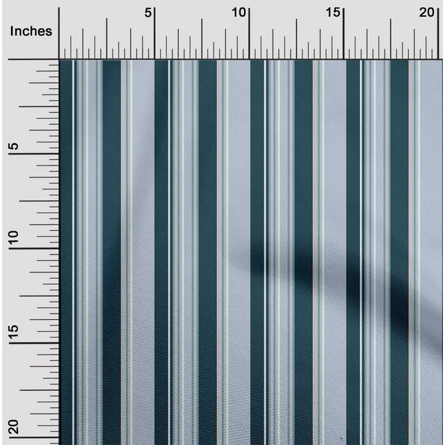 oneOone Tissu Popeline de Coton Imprimé Rayures Multicolores Tissu au Mètre 56 Pouces de Large