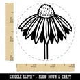 thumbnail image 2 of Coneflower Echinacea Self-Inking Rubber Stamp Ink Stamper - Brown Ink - Small 3/4 Inch, 2 of 7