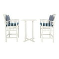 thumbnail image 4 of SAFAVIEH Outdoor Collection Pate 3-Piece Bar Table Bistro Set White/Navy/ Navy, 4 of 7