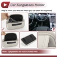 thumbnail image 5 of Unique Bargains Car Sunglasses Case Universal Car Visor Eyeglasses Holder Storage Box PU Leather Grey,White 21.5x12cm 1 Pcs, 5 of 7