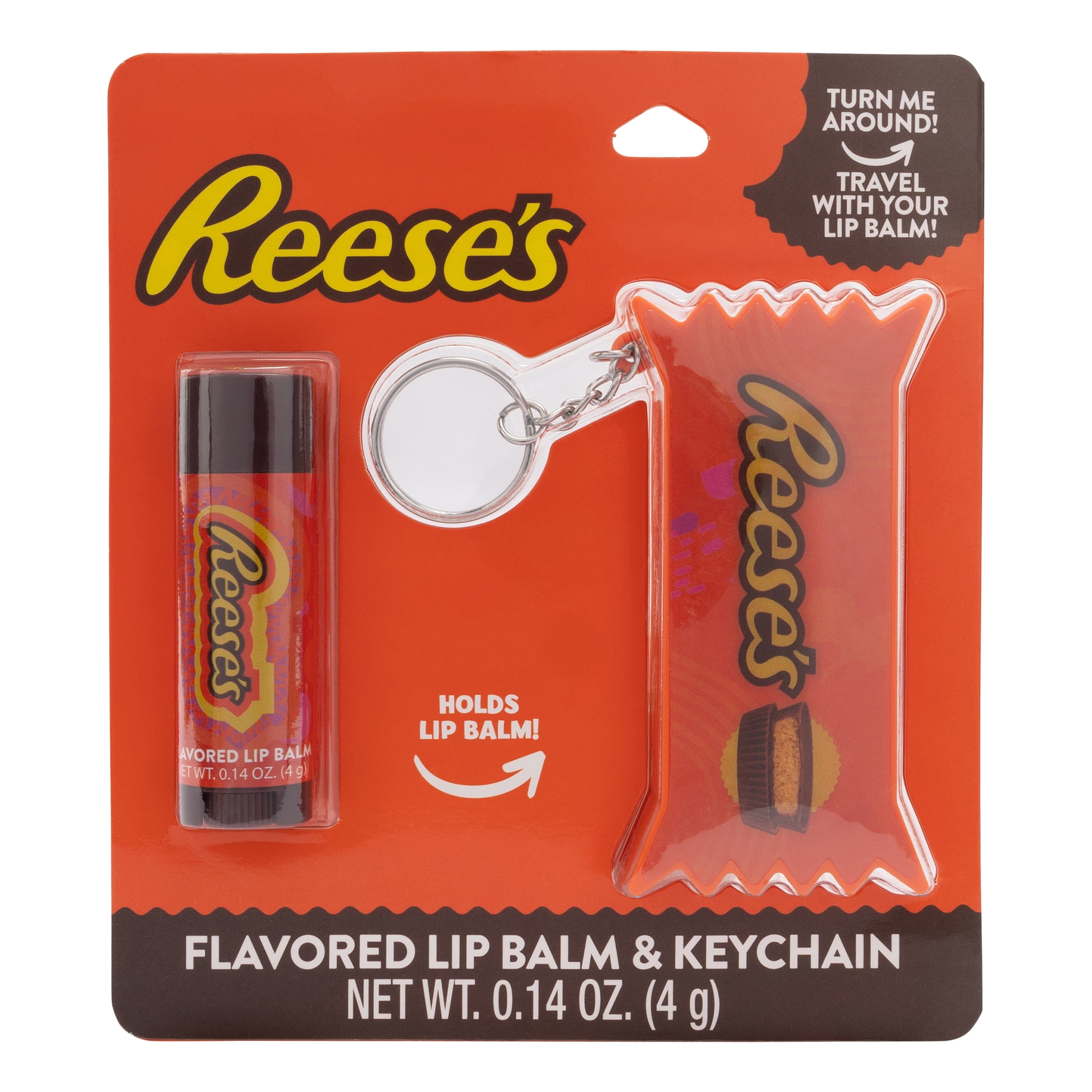 Reese's Lip Balm Keychain, 3.4g, Peanut Butter Cup Flavored