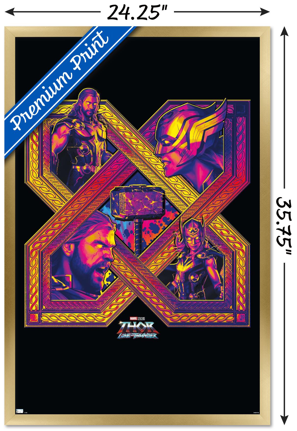 Marvel Thor: Love and Thunder - Cross Wall Poster, 22.375" x 34" Framed