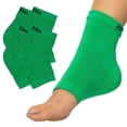 thumbnail image 1 of ZenToes Calcetines hidratantes para el talón, 2 pares de calcetines de spa sin dedos con forro de gel para curar y tratar los talones secos y agrietados mientras duermes (verde regular), 1 of 5