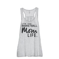 thumbnail image 1 of Thread Tank Livin' That Basketball Mom Life Women's Fashion Sleeveless Flowy Racerback Tank Top Sport Grey Small, 1 of 5
