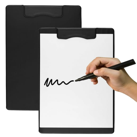 Set of 2 - Paper Size Magnetic Clipboards with Magnetic Profile, Standard A4 Document and Letter Holder, Size 9'' x 12.5''