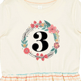 thumbnail image 4 of Inktastic 3rd Birthday Floral Wreath 3 Year Old Girl Girls Toddler Dress, 4 of 5